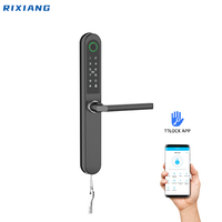 Serrure intelligente sans clé en aluminium avec verrouillage par empreinte digitale IP65, application TTlock, code d'empreinte digitale, clé numérique intelligente, serrure électronique à carte