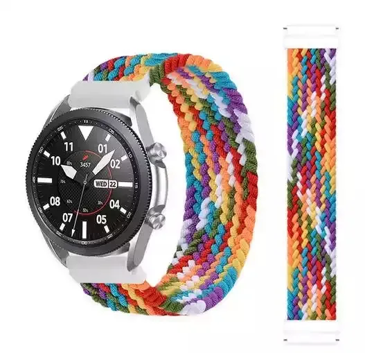 Gelang Nilon 20Mm 22Mm untuk Samsung Galaxy Watch 3/46Mm/42Mm/Aktif 2/Gear S3 Gelang Huawei Watch GT/2/2e/Pro Strap