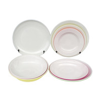 Vaisselle en mélamine écologique sans BPA, durable, multicolore, à deux couches, bols carrés, assiettes, vaisselle pour hôtel, vente en gros