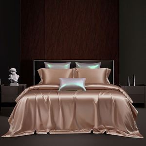 Parure de lit en soie jacquard <span class=keywords><strong>grand</strong></span> format, 100% soie de mûrier royale italienne, 19MM, satin teint en fil - Product Image 6