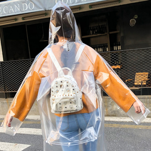 Impermeabile Trasparente in EVA Rinforzato con Copertura per Zaino e Doppie Tasche, Cappotto Antipioggia Lungo con Cappuccio per Adulti, per Eventi all'Aperto e Viaggi - Product Image 6