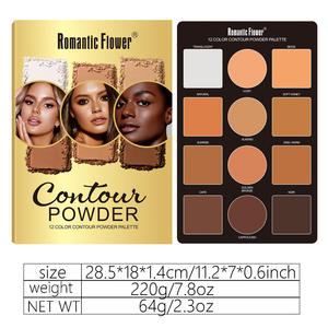 Paleta de Maquillaje en Polvo Romántica de 12 Colores para Contorno, Corrector e Iluminador, Polvo de Belleza Mate 3D Exclusivo - Product Image 5
