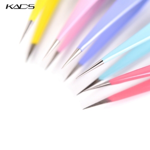 Pince à épiler KADS de haute précision à tête droite en acier inoxydable pour la pose de strass, la manucure et l'extension de cils - Product Image 5