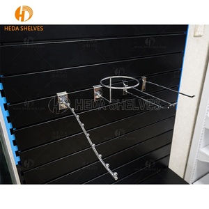 Nhà Máy Bán buôn h-hình dạng <span class=keywords><strong>slatwall</strong></span> tháp đa chức năng hiển thị đứng làm bằng gỗ MDF nhôm với Tủ lưu trữ - Product Image 3