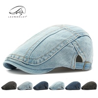 Gorra de hombre y mujer de PU con efecto lavado, transpirable, estilo coreano, vintage, artística, para primavera/otoño, gorra casual con visera de pato.