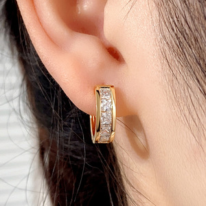Orecchini a Cerchio Quadrati per Donne e Uomini, Accessorio per Orecchie Semplice da Indossare Quotidianamente, Gioielli alla Moda - Product Image 3