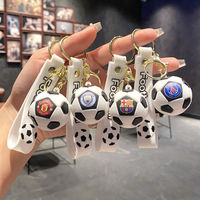 Nouveau porte-clés en métal de football de dessin animé, pendentif pour sac à dos, pour les garçons, les fans, cadeau commémoratif, pendentif de voiture