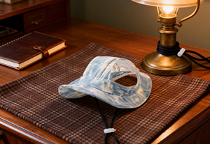 Adorable chapeau de pêcheur tie-dye d'été avec protège-oreilles, réglable, respirant, protection solaire pour petits chiens et chats, toutes saisons - Product Image 5