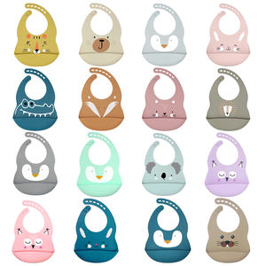 Baby siliconen slabben waterdichte schort lichtgewicht baby peuter silica babero bandana aangepaste logo BPA-vrije slab - Product Image 6