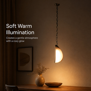 Modern Nordic Half Moon <b>Pendant</b> <b>Light</b> Adjustable Chain Design with Warm LED for Dining Room Living Room Bedroom Kitchen Island - Product Image 5