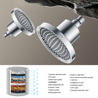 Pommeau de Douche Haute Pression avec Filtre KDF-55, Tête de Douche Filtrante pour Eau Dure, Pommeau de Douche Pluie avec Filtres