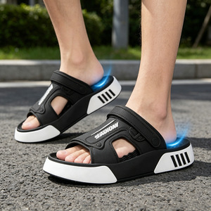 Men's Summer Slippers Open Toe EVA Sole Thick Soled Non Slip Comfortable Beach Sports Sandals Size 40-45 - Product Image 1