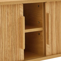Table basse en bois MDF moderne Eco Go avec pieds en bois, fabrication pour salon, meuble TV en bois