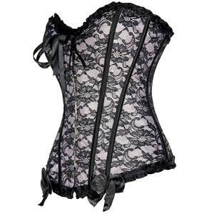 SL356 Plus Size Bustier corsetti in pizzo gotico in pizzo modellante Bustier dimagrimento del corpo da donna corsetto per la vita snellente Sexy - Product Image 2