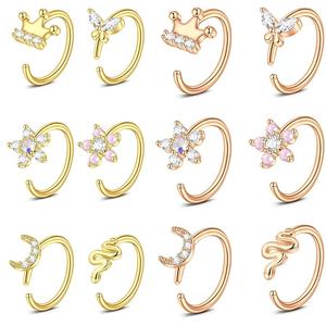 <span class=keywords><strong>Gaby</strong></span>-piercing para la nariz de conejo, piercing para la nariz de acero inoxidable, joyería para el cuerpo - Product Image 2