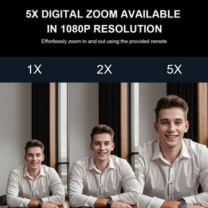 Cámara web PTZ alimentada por IA Seguimiento de IA 1080P @ 60fps 4K 5X <span class=keywords><strong>zoom</strong></span> digital Auto Foucs Video <span class=keywords><strong>Chat</strong></span> Reunión en línea Clase Stremsing en vivo - Product Image 6