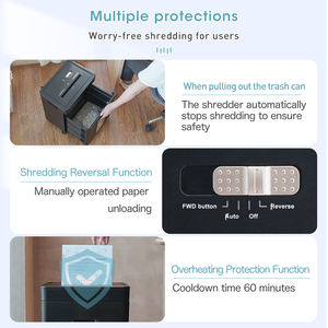 มอเตอร์เครื่องหั่นกระดาษเชิงพาณิชย์8แผ่น20L ระดับความลับสูง P-5ฟีดด้วยมือขนาด2*12มม. สำหรับใช้ในสำนักงานที่บ้าน - Product Image 2