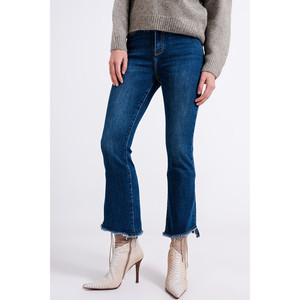 Jeans de Cintura Alta con Dobladillo Asimétrico - Product Image 3
