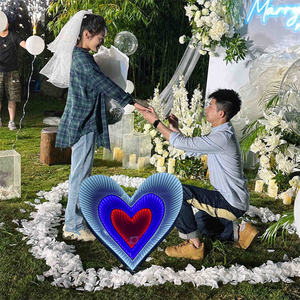 Nouvelle conception, logo personnalisé, LED RVB, miroir magique 3D, miroir infini multicouche, décoration de miroir, enseigne au néon - Product Image 1