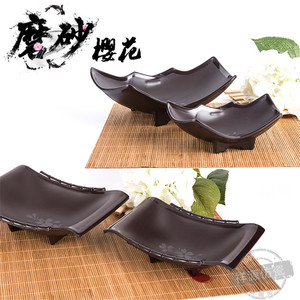 Xiangyuan Imitation Porcelain Rectangular Dish <b>Black</b> Frosted Melamine <b>Plate</b> Hotel Food Use - Product Image 2