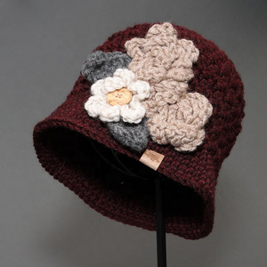 Crochet Montgomery Seau Chapeau Motif Automne Hiver Applicable <span class=keywords><strong>Chunky</strong></span> Fil Matériel Quotidien Partie Utilisation Damier Style pour Enfants - Product Image 3