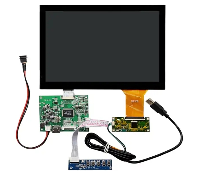 10.1-inch panoramic IPS TFT-LCD display module, 1280x800 resolution, capacitive touch screen