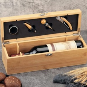 Ensemble de 4 ouvre-bouteilles tire-bouchons avec coupe-capsule, bouchon et collier à <span class=keywords><strong>vin</strong></span>, boîte en bambou incluse - Product Image 5