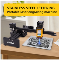 Mesin pengukir Laser dioda Desktop Mini, untuk pemotong kayu kulit akrilik MDF gambar Logo DIY pemotong laser CNC