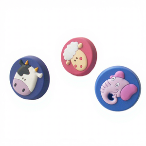Wholesale Plastic Eco-Friendly Durable <strong>Funky</strong> Cabinet <strong>Knobs</strong> Sweet Cow Cartoon Design Adjustable Furniture for <strong>Drawer</strong> Kids Dresser - Product Image 1