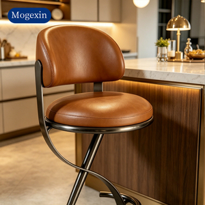 Taburete de Bar Estilo Nórdico Directo de Fábrica, Silla Giratoria Ajustable con Elevación Hidráulica para Bar en Casa - Product Image 2