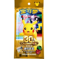 Paket Koin Logam Poke Grosir Perayaan Ulang Tahun ke-30 Kartu Cina Sederhana TCG Permainan Papan Pikachu Mewtwo Booster Set