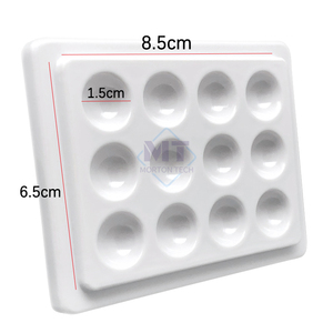 Material acrílico de porcelana de laboratorio Dental, polvo de cerámica de 12 agujeros/caja de sombra de mezcla de resina/cubierta/paleta oral - Product Image 1