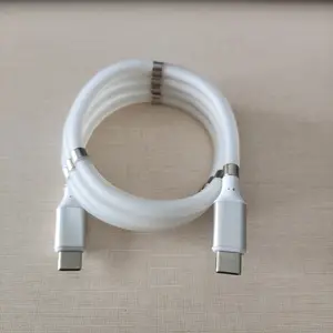 Self Winding Easy Coil 120V 180V USB To Type C Fast Charging Magnetic Charger Cable For Any Mobile Phone laptop electrics
