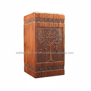 Urnas de Cremación de Madera con Diseño Único y Decorativo para Adultos, Urnas Funerarias de Madera, Tamaño Personalizado, Artículos Funerarios - Product Image 1