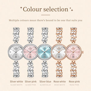 OLEVS 5679 <span class=keywords><strong>Montre</strong></span> à quartz élégante en acier inoxydable de luxe avec logo personnalisé Odm, calendrier diamant, étanche, lumineuse pour <span class=keywords><strong>femme</strong></span> - Product Image 5