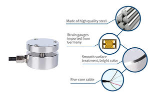 Fibos FA127 platte membraan-box load cell sensor roestvrij staal directe impactkrachtmeting (100kg D25 FA10 serie) - Product Image 6