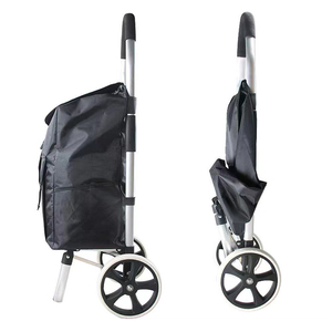 Chariot de supermarché pliant avec <span class=keywords><strong>6</strong></span> <span class=keywords><strong>roues</strong></span> et sac de glace Nouveau panier - Product Image 3