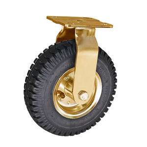 Roulettes pneumatiques pivotantes robustes dorées de 10 pouces, roulettes industrielles en caoutchouc gonflables de 6, 8 et 10 pouces - Product Image 5