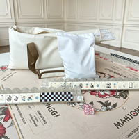 Set Mahjong Americano Vintage Marrone a Scacchiera Squisito, Accessori per Tessere Mahjong, Borsa per Mahjong, Supporti per Mahjong, Tappetino per Mahjong