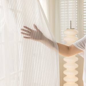 <span class=keywords><strong>Shein</strong></span> <span class=keywords><strong>Dropshipping</strong></span>, cortinas blancas transparentes que transmiten luz, cortina de ensueño para sala de estar, balcón, persianas verticales transfronterizas - Product Image 1