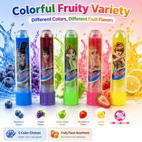 Vente en gros de bonbons liquides Crazy Hair Lipstick, saveur de fruits sucrés, forme de princesse, bonbons en gelée pour enfants