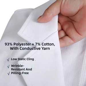 Blouse de laboratoire médicale blanche haut de gamme KONIKU, tissu polyester Dobby infroissable, unisexe, uniforme d'étudiant/médecin printemps/été - Product Image 5