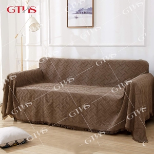 Özel düz renk lüks kanepe koruyucu <span class=keywords><strong>Recliner</strong></span> kanepe fırfır jakarlı 3 kişilik streç kanepe kapakları Modern - Product Image 1