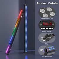 UKING 80LED RGBW 4 en 1 Barre de lumière murale, lumière de scène, DMX, effet de poursuite stroboscopique, lumières de scène pour discothèque, DJ, soirée, boîte de nuit