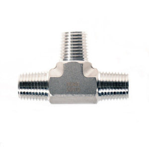 Conector en T de Acero Inoxidable ROKE, Rosca Externa NPT, Acero Inoxidable 316, Junta Hidráulica de Tres Vías - Product Image 5
