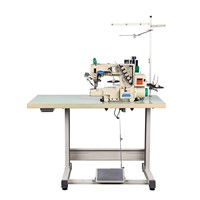 Machine à coudre industrielle informatisée à cylindre pour la production de vêtements en tricot élastique
