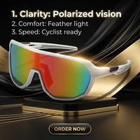 Lunettes de soleil polarisées pour le cyclisme, verres miroir UV400, monture enveloppante pour hommes et femmes, vélo de route, logo personnalisé, OEM ODM, stock disponible