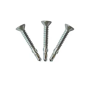 Factory Supplier CSK Flat Head Winged Self Tapping Screw Self Drilling Screw With Ears For Metal