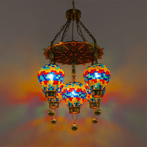 Nuovo Design <span class=keywords><strong>Lampadario</strong></span> a <span class=keywords><strong>Mongolfiera</strong></span> LED in Stile Turco Fatto a Mano con Mosaico Elettroplaccato Oro Francese Verde Bronzo Garanzia di 3 Anni - Product Image 3