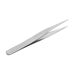 Pinzas de acero inoxidable con puntas puntiagudas y curvadas, 12.5 cm, para decoración de uñas, suculentas, diario creativo, depilación, 1 mm, a granel. - Product Image 3